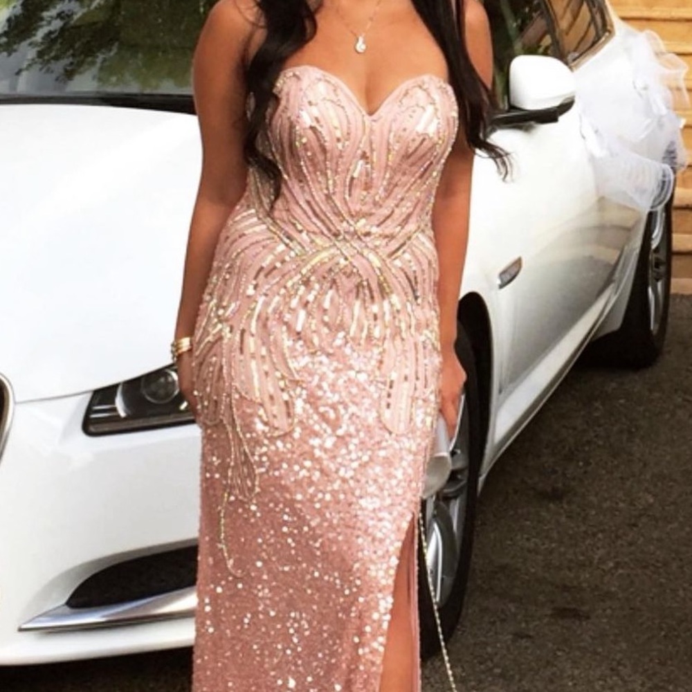 Pink Gold Sequins dress